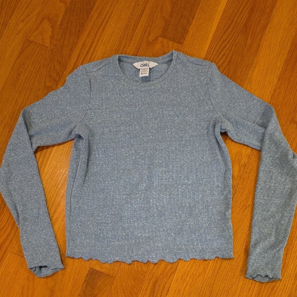 Athleta Girl Blue Long Sleeve Top. Size 8-10y.